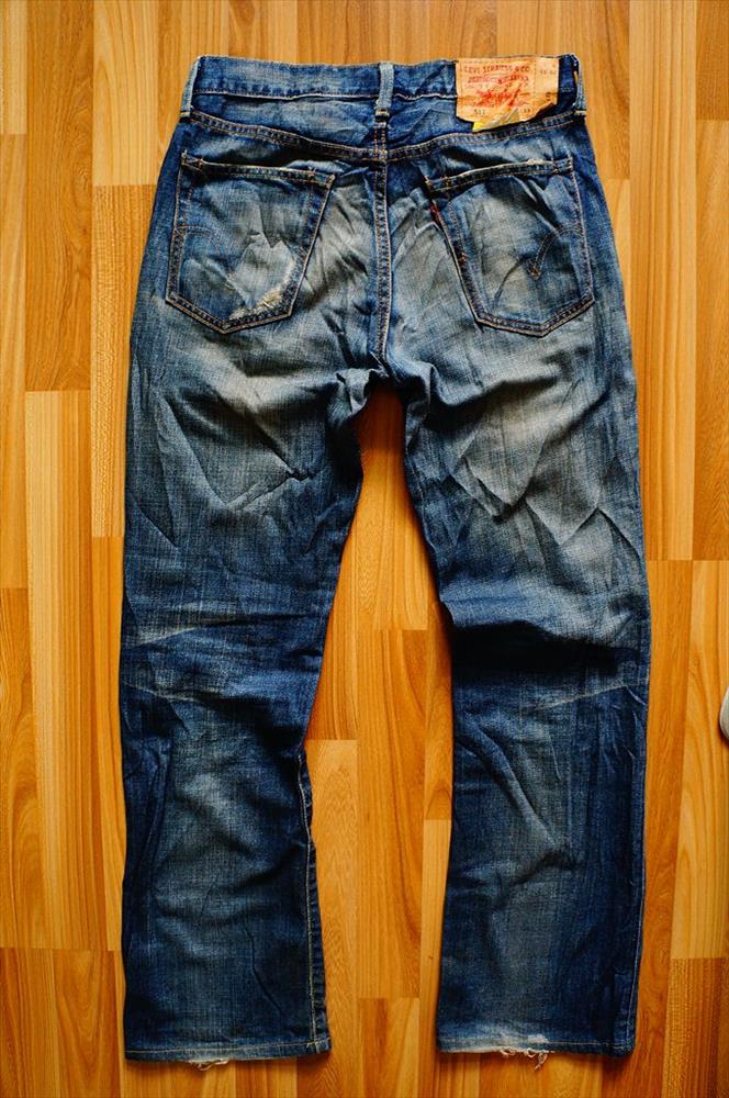 ประมูลสินค้ามือสอง : LEVIS Lot 517 bootcut Jeans Repro ผ้าด้านฟอกขัดสี