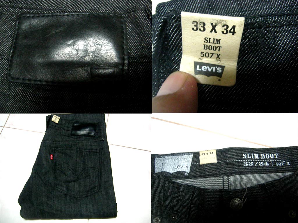 ประมูลสินค้ามือสอง : กางเกง jeans levi's 507 x slim boot ขาม้านิดหน่อย ...